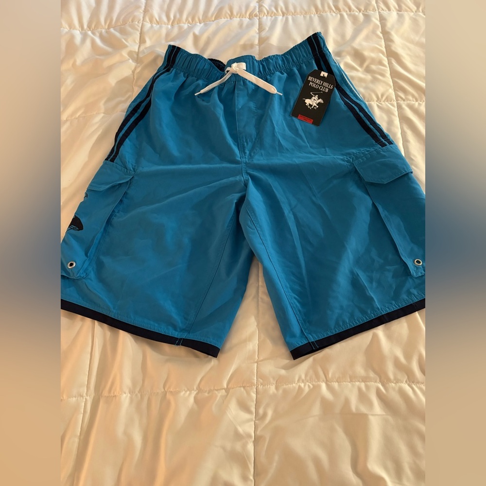 Beverly Hills Polo Club Blue Swim Shorts - NWT - Men’s M
